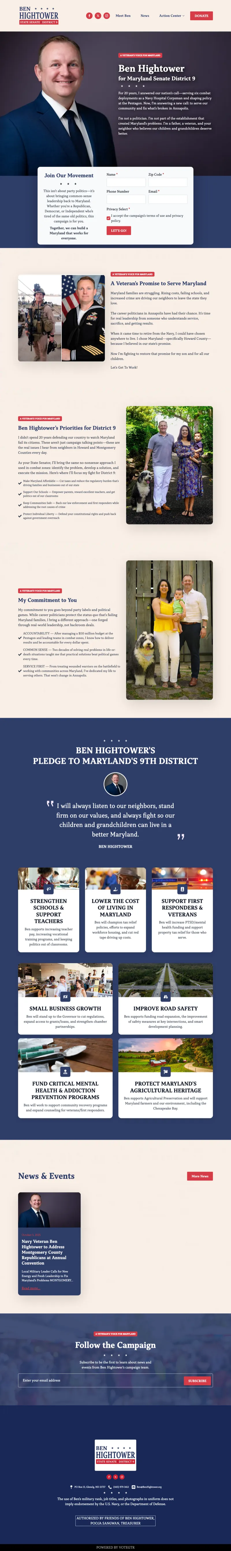 Ben Hightower — desktop view