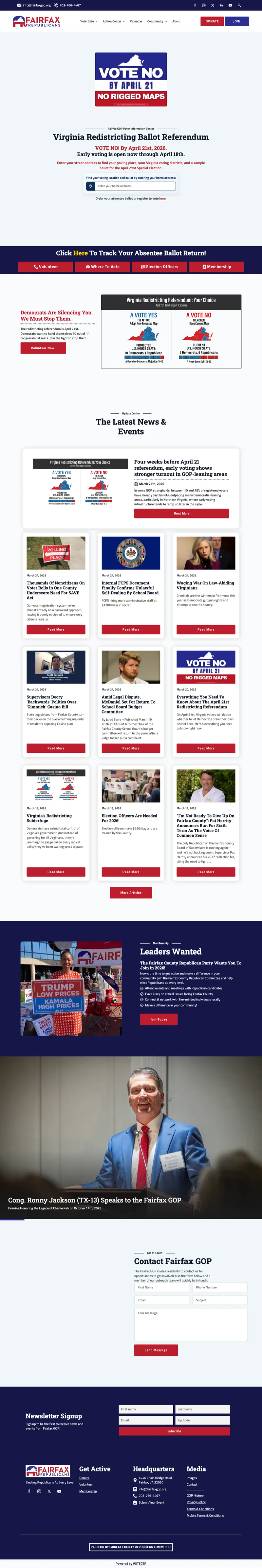 Fairfax County GOP — desktop view