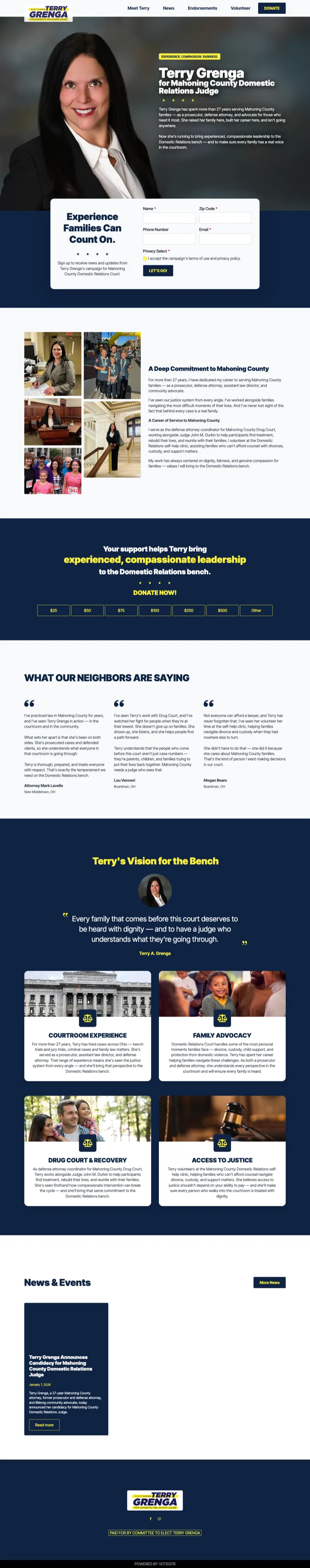 Grenga for Judge — desktop view