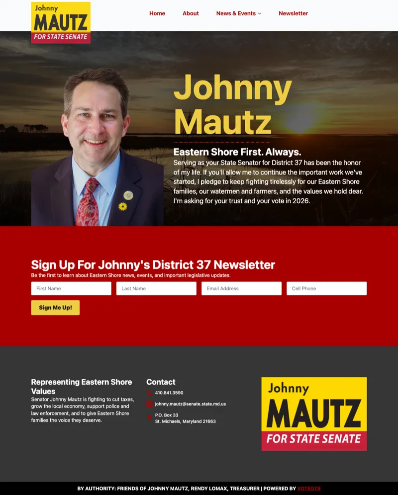 Johnny Mautz — desktop view